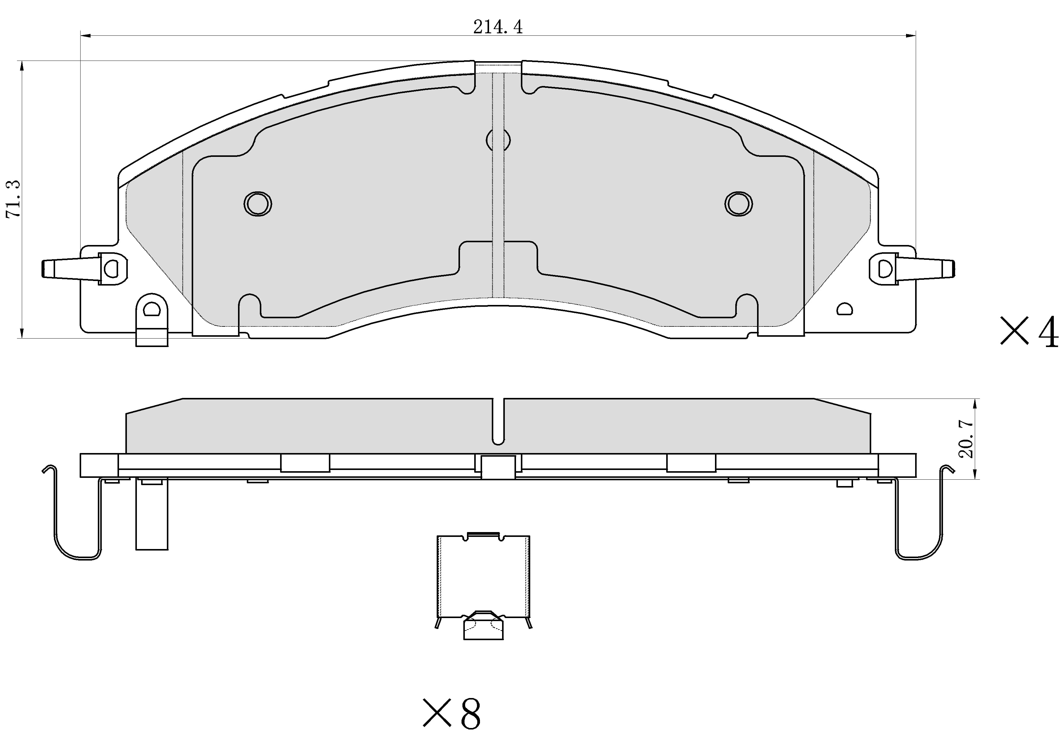 Winstop Brake Pad Set, Front WS.1399.0.M, Ram 2500 2018-2011