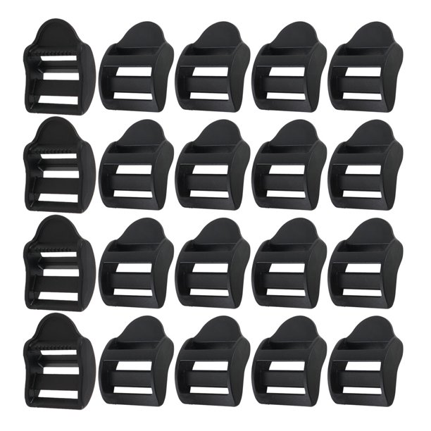 Plastic 25mm Ladder Slider Buckles Lock 20 Pcs Black for bing Strap