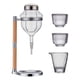 thumbnail image 5 of Establecimiento de sake Sake Server frío del servidor transparente Tipo de goteo Dispensador de sake con tazas para el calentador de bares o Argén, 5 of 8