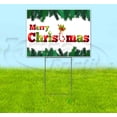 thumbnail image 1 of Merry Christmas V6 (18" X 24") Yard Sign, Includes Metal Step Stake, 1 of 6