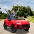 thumbnail image 2 of Ride on Toys with Remote Control, iRerts 12V Licensed Lamborghini Ride on Cars for Girls Boys, Battery Powered Electric Car for Kids Gifts, Kids Electric Vehicles with 3 Speed, LED Light, Music, Red, 2 of 9