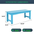 thumbnail image 2 of Bstjewey Outdoor 2-Person Patio Bench, Poly Lumber, Teak Wood Grain, 2 of 7