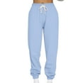 thumbnail image 3 of Hueook Trousers for Women High Waisted Fashion Printed Casual Slim High Pants with Pokets Elastic Waist Womens Sports Long SweatPants Christmas Clearance, 3 of 3