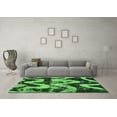 thumbnail image 3 of Ahgly Company Indoor Round Oriental Green Modern Area Rugs, 6' Round, 3 of 4