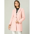 thumbnail image 3 of INSPIRE CHIC Women's Classic Notched Lapel Long Sleeve Longline Overcoat, 3 of 6