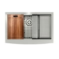 thumbnail image 3 of 33-in x 22-in Farmhouse Sink,304 Stainless Steel Workstation Kitchen Sink, Ledge Kitchen Sink Single Bowl Apron front Kitchen Sink, 3 of 9