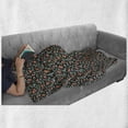 thumbnail image 5 of Spring Soft Flannel Fleece Throw Blanket, Vintage Floret Pattern with Flowers Blossom on Dark Backdrop, Cozy Plush for Indoor and Outdoor Use, 50" x 60", Charcoal Grey Multicolor, by Ambesonne, 5 of 5