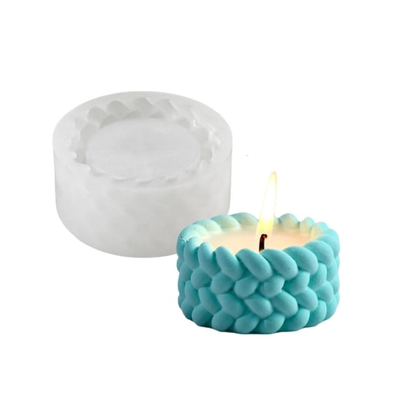Woven Rope Silicone Molds for Epoxy Resin, Tealight Holder, Succulents Planter