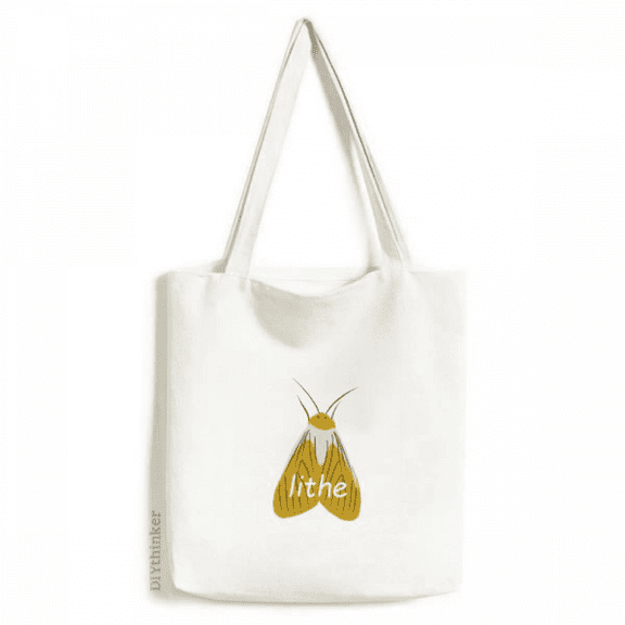 Lithe Moth Phengophil Winged Insect Tote Canvas Bag Shopping Satchel Casual Handbag