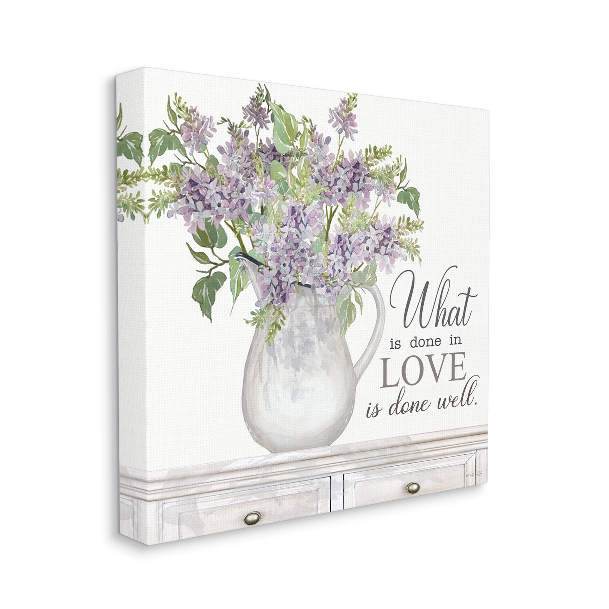 Stupell Industries Do with Love Lilies Water Jug Traditional Furniture ,36 x 36, Design by Cindy Jacobs