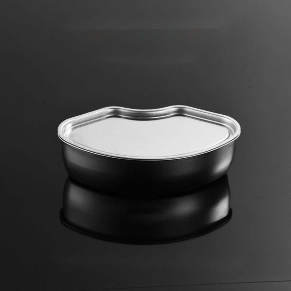 Food Scalloped Steamer Box Tray, 6.1x3.15x1.7in Stainless Steel Mini Steaming Cookers, Insert Pot Food Holders with Lid, Cookware Fan Shaped, for Steaming, Quick Prepare Meal, Party Salad(1PC)