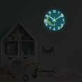 thumbnail image 3 of Glow in the Dark Wall Clock 16-Inch Blue Slient Wall Clocks Battery Operated Moon Clock for Living Room Classroom, 3 of 8