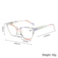 thumbnail image 3 of 4 Pairs of Green Floral Cat Eye Reading Glasses 2.50 Ladies Spring Hinge Readers +2.50 for Women HD, 3 of 5