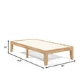 thumbnail image 2 of Gymax 14'' Twin Size Wooden Platform Bed Frame w/ Strong Slat Support Natural, 2 of 8
