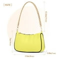 thumbnail image 3 of Ryvnso Yellow Womens Chain Shoulder Bag Tote Handbags Clutch Hobo Purse with Zipper for Travel, 3 of 7