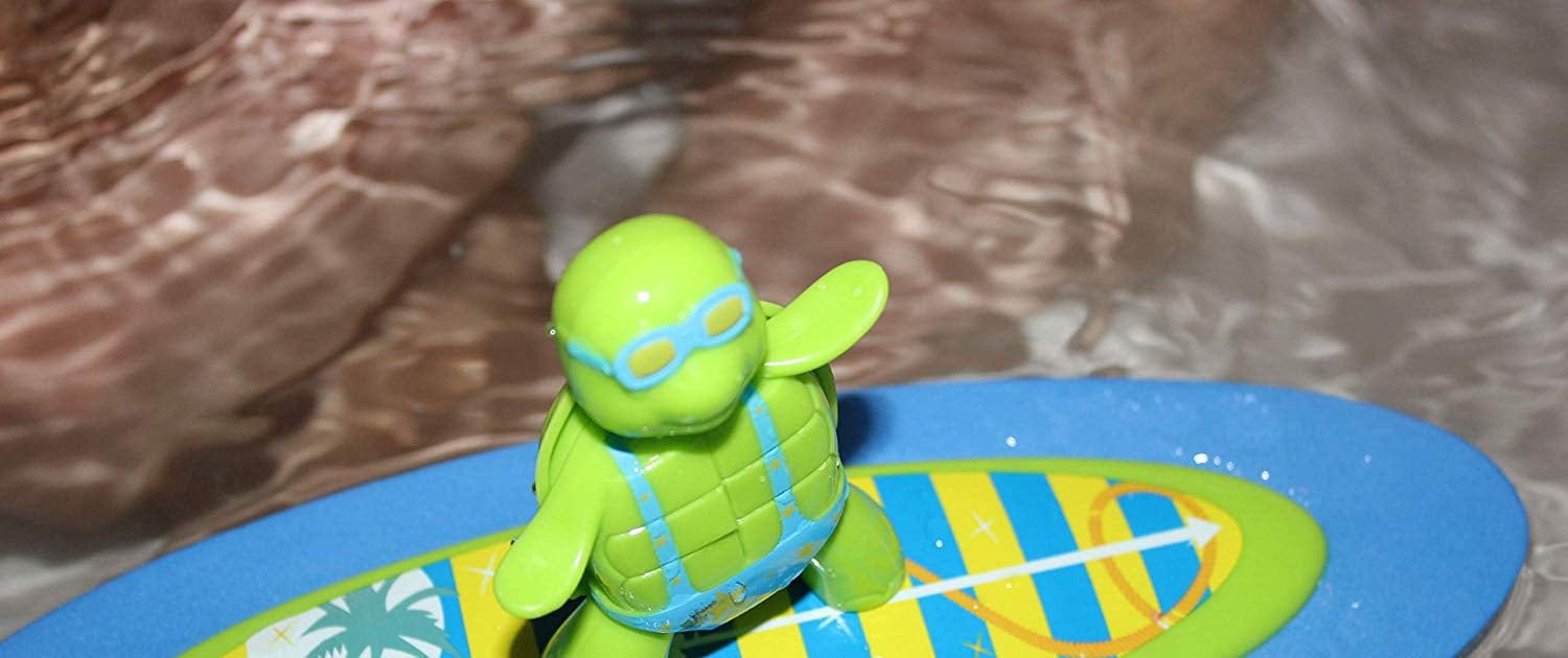 Water Pull String to Make it Surf Surfing Turtle Moving Pool or Bath Toy 