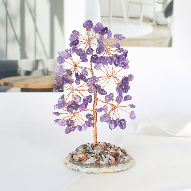 KTTECTOA Healing Crystal Money Tree Chakra Healing Feng Shui Fortunes Good Fortunes Wealth Prosperitys Crystal Tree Clearance Room Decor Canada Days Kitchen Christmas