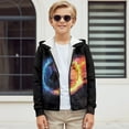 thumbnail image 5 of Uourmeti Galaxy Flame Soccer Kids Casual Pullover Hoodie Long Sleeve Soft with Pockets Lightweight Comfy Top Boys Size 14-16, 5 of 6