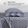 thumbnail image 3 of Bare Home Ultra-Soft Sheet Set - Premium 1800 Collection - Deep Pockets - 3-Pieces - Twin XL, Pennytile - White/Midnight, 3 of 5