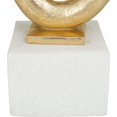thumbnail image 4 of Sculpture Abstraite Contemporaine en Polystone Doré 8 X 9 19 Résine, 4 of 4