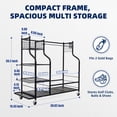 thumbnail image 3 of Mythinglogic Golf Storage Garage Organizer, Golf Bag Storage Stand and Other Golfing Equipment Rack, 3 of 7