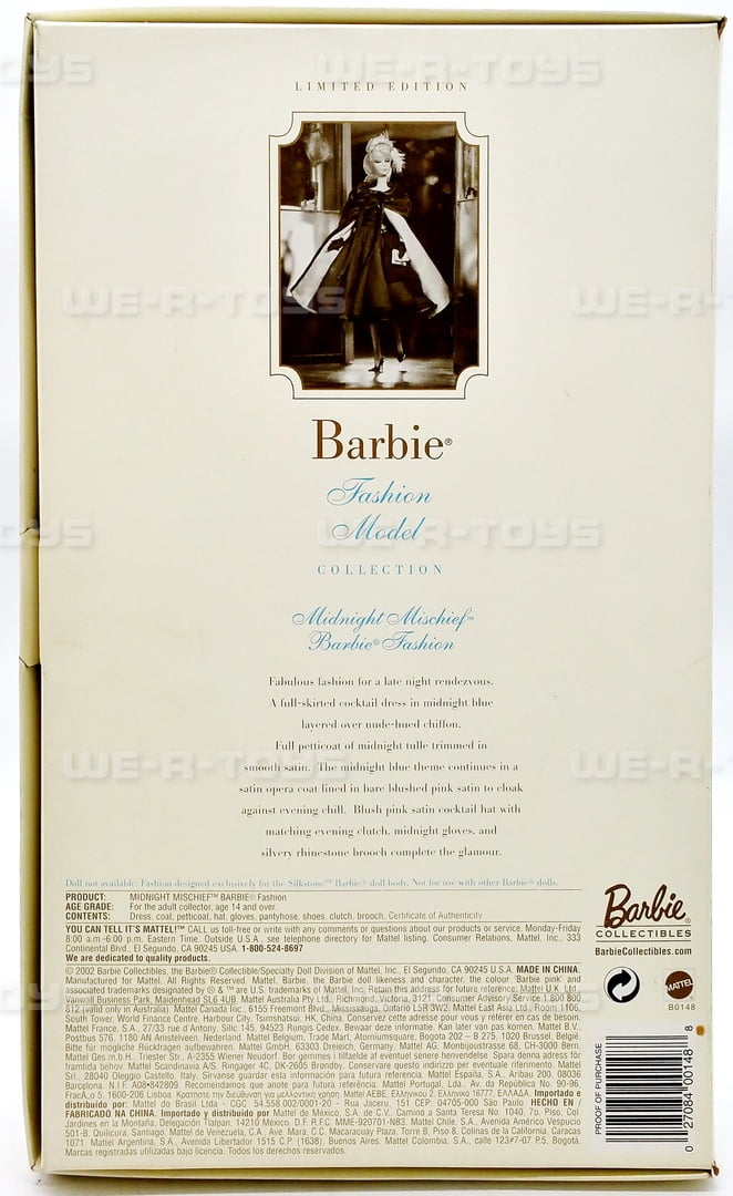 Barbie Fashion Model Collection Midnight Mischief Fashion Barbie Fashion Model Collection Midnight Mischief Fashion