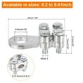 thumbnail image 2 of Uxcell Ground Rod Clamps Grounding Clamp Wire Connector for 0.2 to 0.41 Clamping Pipe Range Pack of 3, 2 of 6