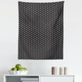 thumbnail image 1 of Geometric Tapestry, Minimalist Design Repeating Tiny Triangles Simple Geometric Illustration, Fabric Wall Hanging Decor for Bedroom Living Room Dorm, 5 Sizes, Black and White, by Ambesonne, 1 of 1