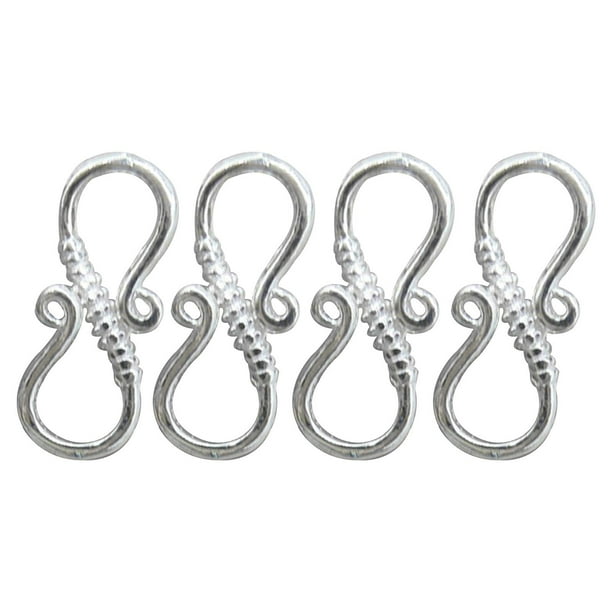 925 Sterling Silver Cat Hook Eye Clasp for Necklace Bracelet