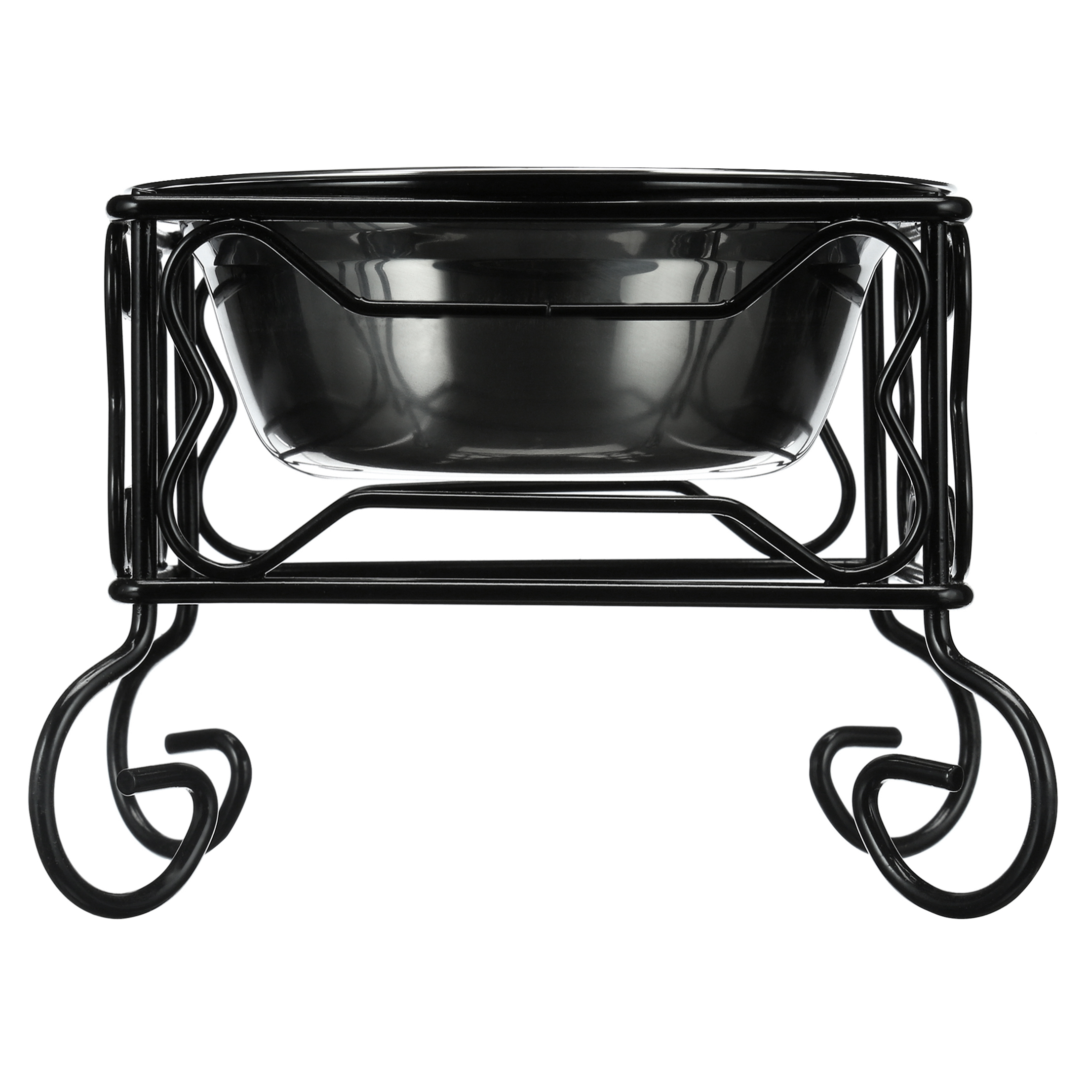 YML Elevated Wrought Iron Dog Stand with Stainless Steel Bowl photo 6