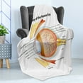 thumbnail image 4 of Educational Soft Flannel Fleece Throw Blanket, Human Eye Anatomy Cornea Iris Pupils Optic Nerves Graphic Print, Cozy Plush for Indoor and Outdoor Use, 60" x 80", Coral Mustard Baby Blue, by Ambesonne, 4 of 5
