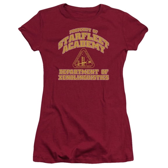 Juniors: Star Trek-Xenolinguistics Apparel Womens T-Shirts - Red
