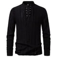 thumbnail image 2 of pstuiky camisas de manga larga para hombre, Cárdigan informal de manga larga con cuello alto y tirantes ajustables para hombre Tops de hombre l, 2 of 9