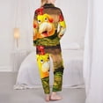 thumbnail image 5 of Lsque Pikmin Pattern Long Sleeve Pajama Set for Women - Soft 2-Piece Sleepwear and Loungewear Set with Pockets, Comfy Nightwear, 5 of 8