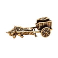 thumbnail image 5 of kowaku Small Pulling Wealth Cart Statue Buffalo Sculpture 5.6x2.3cm Lovely Table Decoration for House Warming Gift Sturdy, 5 of 9