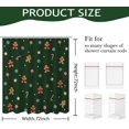 thumbnail image 3 of Christmas Shower Curtain Cute Gingerbread-Man Snowflake Shower Curtain for Christmas Bathroom Decor Xmas Candy Stars Holiday Home Decor Bath Curtain for Kids Girls, 72 X 72 Inch, 3 of 6