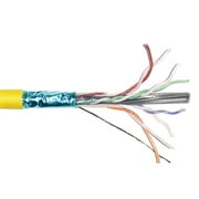 Molex CAA-0320P-YL Plenum Category-6A Shielded Ethernet Cable, CAT6A, F/UTP, CMP, Yellow, 1000-Feet