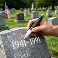 thumbnail image 4 of 5mm Tip Memorial Marker Metal Gravestone Paint Pen Waterproof Permanent Ink Tombstone Lettering Restoration Tool for Granite & Marble(White), 4 of 4