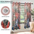 thumbnail image 3 of Yayeee Window Curtains Light Filtering 63"x42" Grommet Panel Pair Home Living Room Decor, Red Vibrant Flowers, 3 of 7