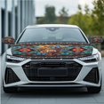 thumbnail image 2 of Yuyamidu Aztec Car Hood Cover Highland Cow Auto Rearview Protection Cover 3 Pack Blue Butterfly Vehicle Front Hood Cover for Car Side Mirror Covers Car Exterior Accessories, 2 of 7