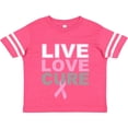 thumbnail image 3 of Inktastic Live Love Cure Breast Cancer Boys or Girls Toddler T-Shirt, 3 of 5