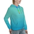 thumbnail image 6 of Kdxio Teal Turquoise Print Womens Oversized Hoodies Sweatshirts Hooded Pullover Tops Sweaters Casual-XX-Large, 6 of 7