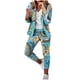 thumbnail image 2 of ICHUANYI Clearance Women's Long Sleeve Printing Suit Pants Casual Elegant Business Suit Sets(Sky Blue, M) ICHUANYI WER2023080902589, 2 of 6