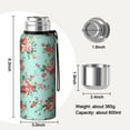 thumbnail image 7 of 20 Oz Pioneer Flower Coffee Tumbler Double Wall Insulated Stainless Steel Water Bottle | Metal Reusable Thermoses Flask with Cup Cap | Leak & Sweat Proof with Anti-Dust Lid, 7 of 7
