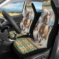 thumbnail image 2 of ZIATUBLE Aztec Tribal High Bucket Seat Covers Animal Horses Front Seat Covers Full Set 2 Pcs Universal Fit for SUV Sedan Van Seat Covers for Most Vehicles Car Interior Accessories Decoration, 2 of 7