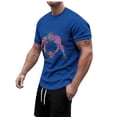 thumbnail image 2 of Men's Summer Home Short Sleeved Round Neck Short Sleeved T Shirt Hop Graf Fiti Rugby/football T Shirts for Men Short Sleeve Lightweight T Shirts Large T Shirts Neck Top for Men T Shirts with Pockets, 2 of 5