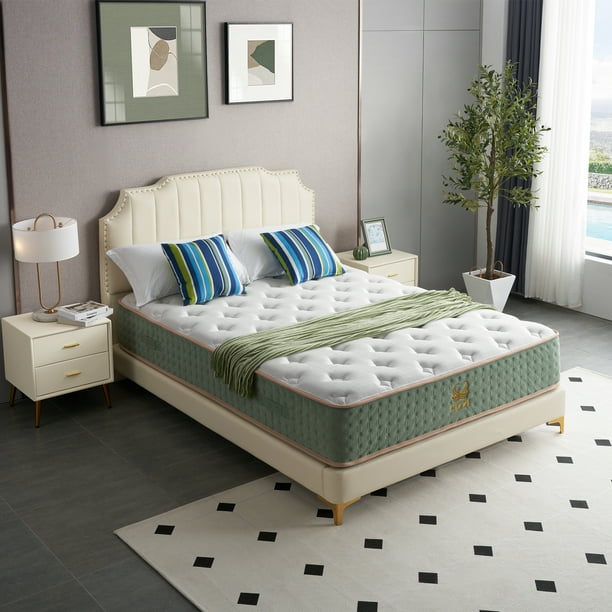 Xizz King 12 Inch Hybrid Mattress in a Box MediumFirm Mattress with