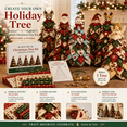 thumbnail image 6 of Quilted Christmas Tree Kit with Fabric and Pattern, 3D DIY Patchwork Craft Set for Beginners, Handmade Tabletop Christmas Tree Decor for Mantel Table Office Holiday Display, 6 of 7