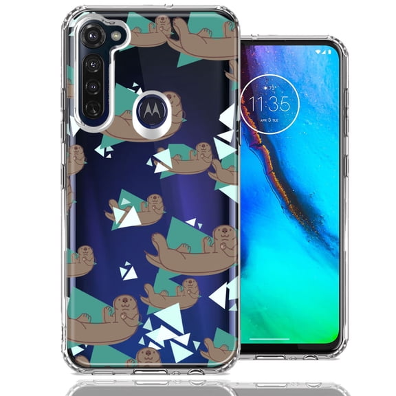 MUNDAZE For Motorola Moto G Stylus Cute Otter Design Double Layer Phone Case Cover
