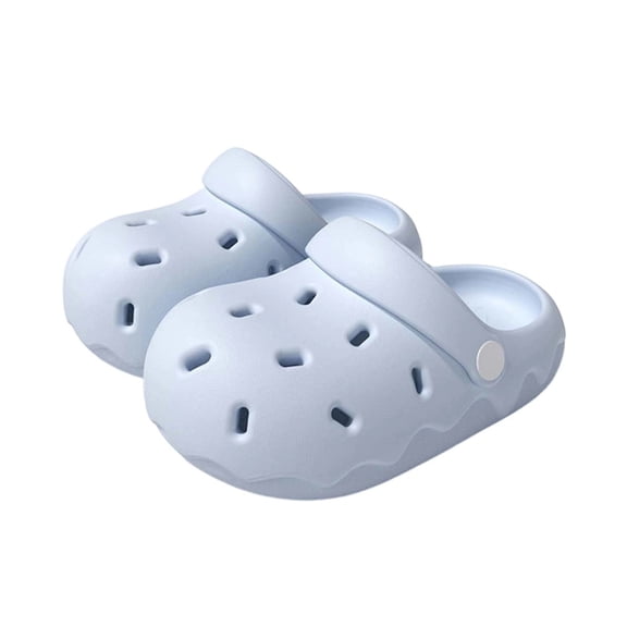 Djtdsds Kids' Classic Clog Sandals Soft Non- Breathable Shoes Color:Blue,Size:9-9.5 Years